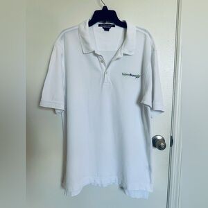 Devon& Jones White Polo Shirt for Men, L🦋